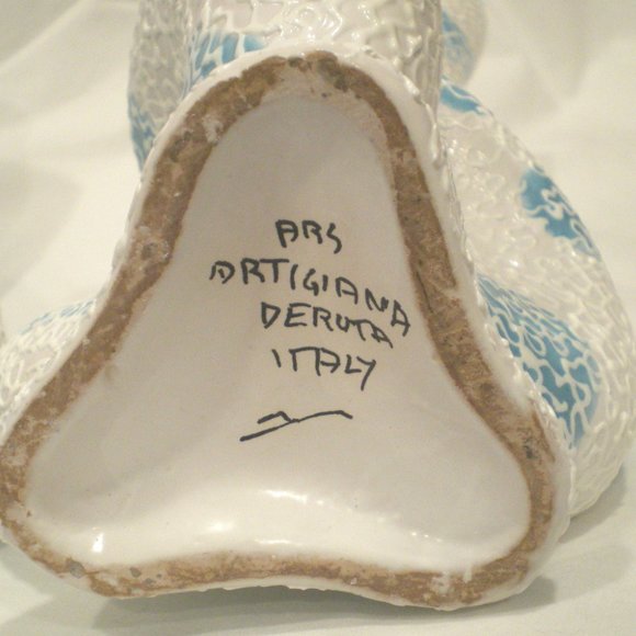 *ARS Artigiana Deruta Italian Fat Lava Drizzle Vase MINT CONDITION - Picture 5 of 6